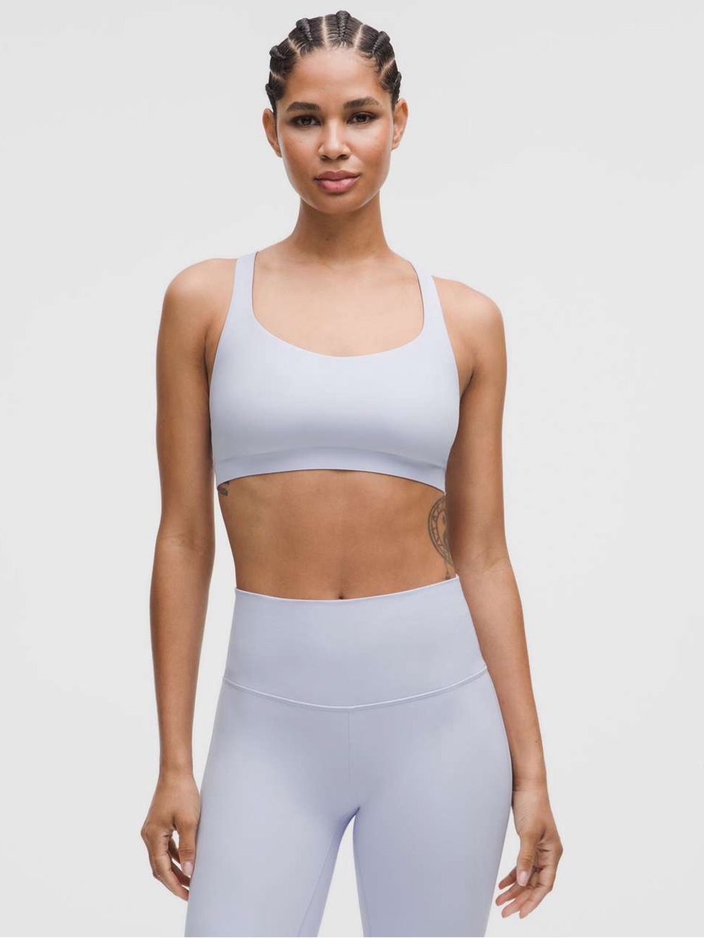 New Lululemon Flexyflex Strappy Yoga Bra A-C Cups Sz L-XL Serene Blue MSRP:$58